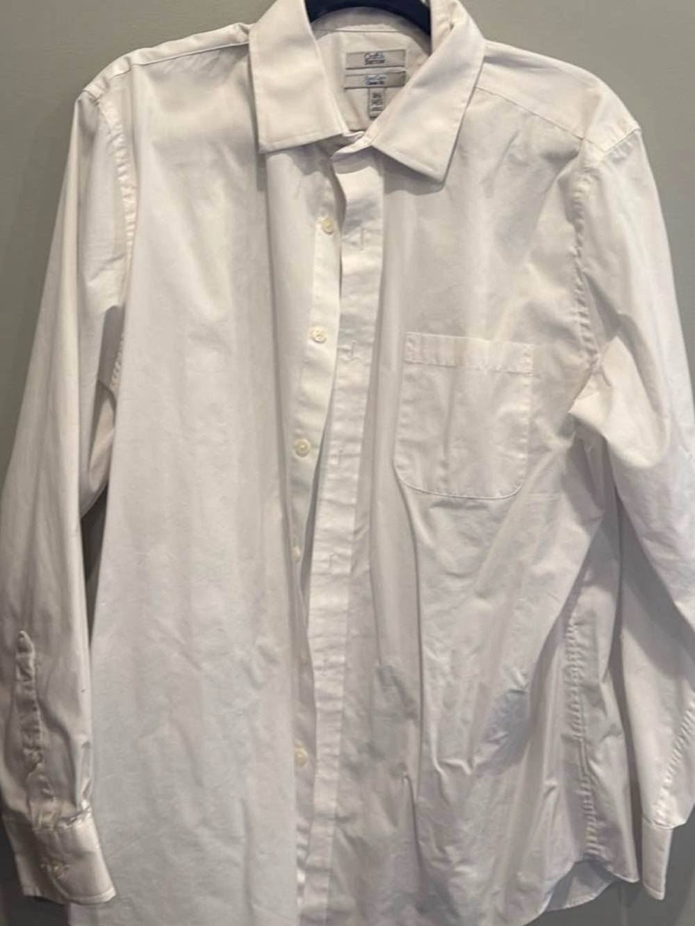 croft & barrow White Men's Dress Shirt - Pocket Front